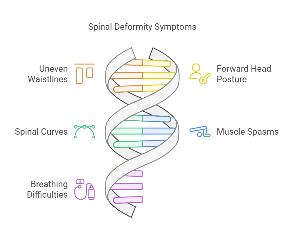 Common symptoms of spinal deformities